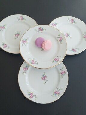 Vintage Graf von Henneberg JLMenau Porcelain Plates Set of 4 GDR